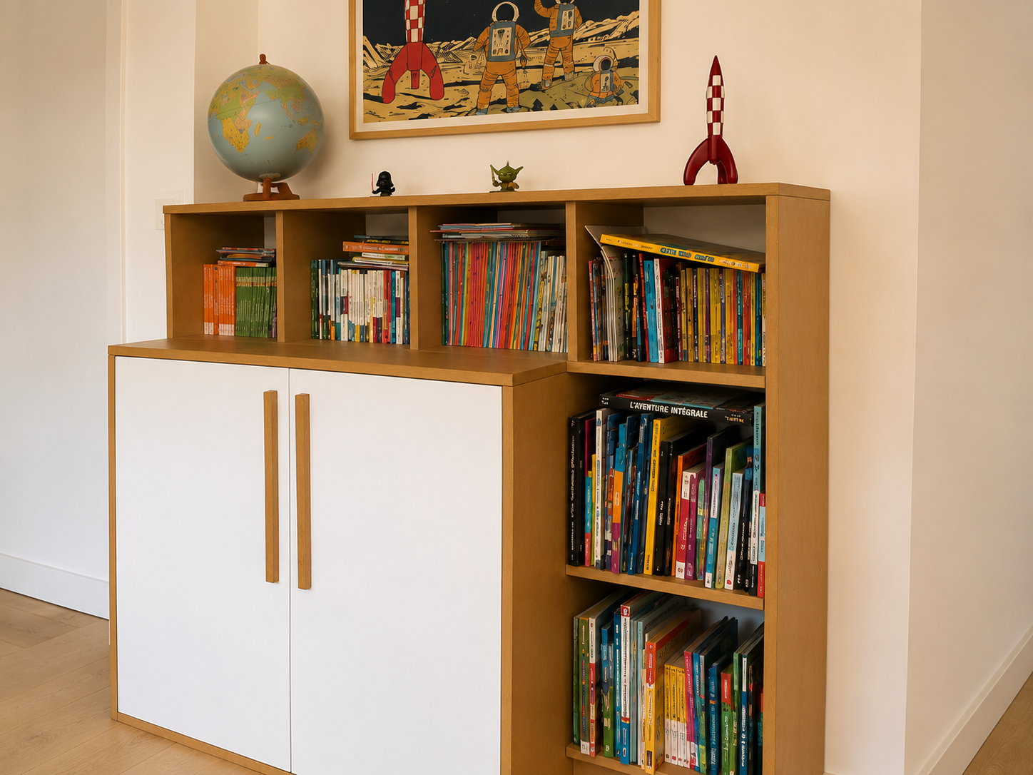 Bibliothèque sur mesure Atelier Lichen